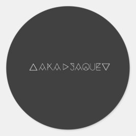 PEGATINA REDONDA AKA JAQUE