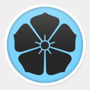 Pegatina Redonda Akechi Clan Kamon