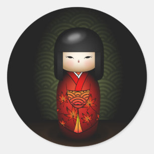 Pegatina Redonda Akiko