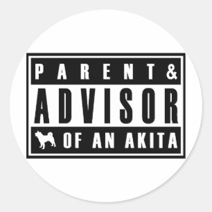 Pegatina Redonda Akita