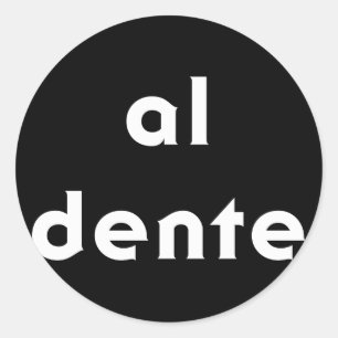 Pegatina Redonda Al Dente Pasta