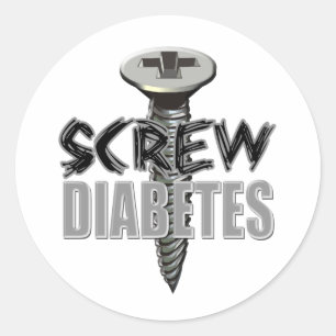 Pegatina Redonda Al diablo la diabetes