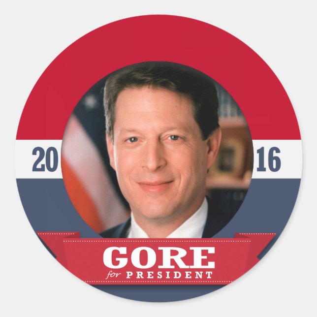 PEGATINA REDONDA AL GORE 2016 (Anverso)