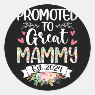 Pegatina Redonda Al gran Día de la Madre Mammy Est 2024