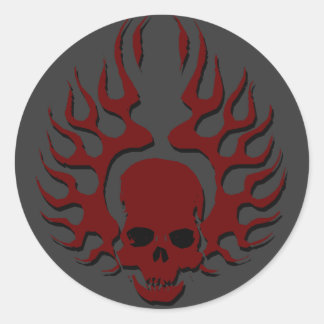 Pegatina Redonda Ala de Fuego