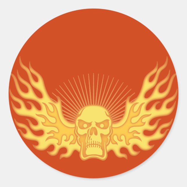 Pegatina Redonda Ala de llama (Anverso)