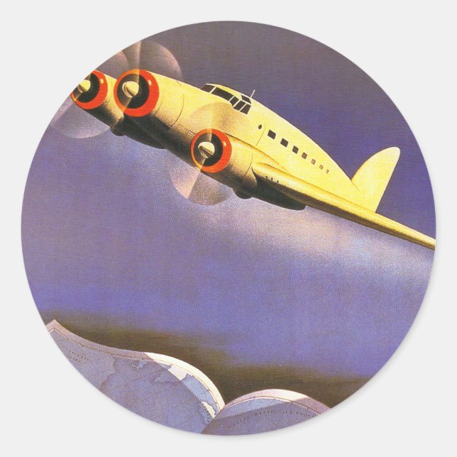 Pegatina Redonda Ala Littoria (Anverso)