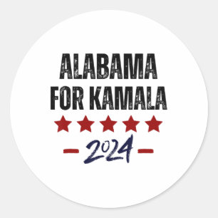 Pegatina Redonda Alabama Para Kamala 2024 Dnc Kamala Harris Apodado
