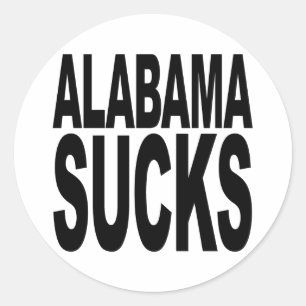 Pegatina Redonda Alabama Sucks