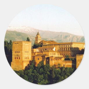 Pegatina Redonda alambra