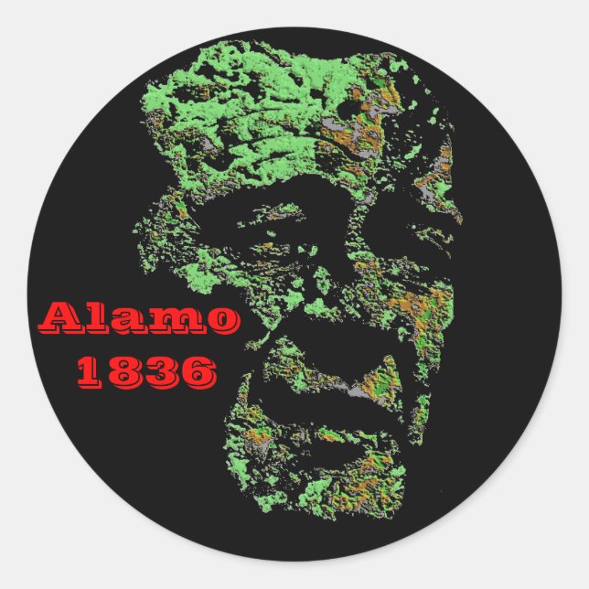Pegatina Redonda Álamo (Anverso)