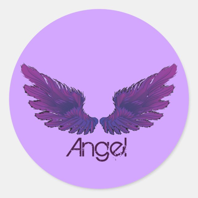 Pegatina Redonda Alas (Anverso)