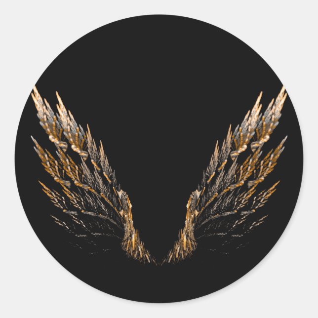 Pegatina Redonda Alas abiertas (Anverso)