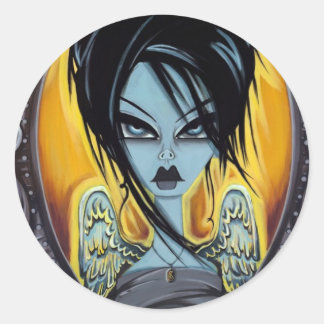 Pegatina Redonda Alas del deseo