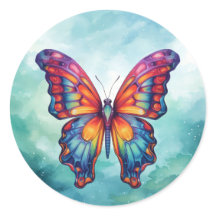 Alas Naranjas azules de mariposa