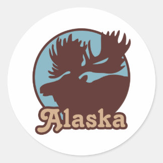 Pegatina Redonda Alaska