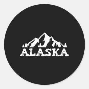 Pegatina Redonda Alaska