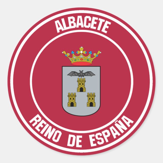 Pegatina Redonda Albacete Round Emblem (Anverso)
