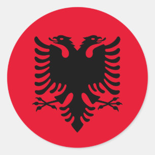 Pegatina Redonda Albania