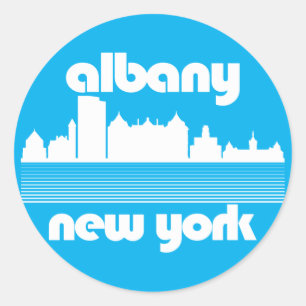 Pegatina Redonda Albany New York