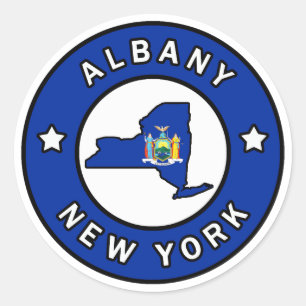 Pegatina Redonda Albany New York