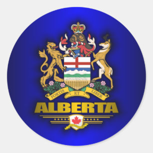 Pegatina Redonda Alberta COA