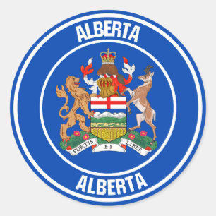 Pegatina Redonda Alberta Round Emblem