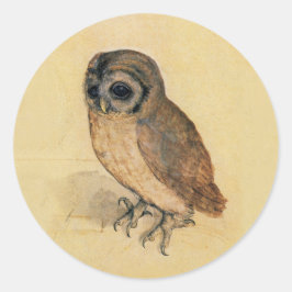 Pegatina Redonda Albrecht Durer The Little Owl