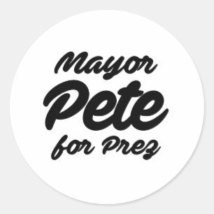 Pegatina Redonda Alcalde Pete para Presidente
