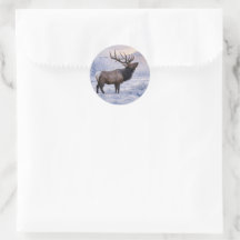 Alces en la nieve Hermoso Yule Navidad