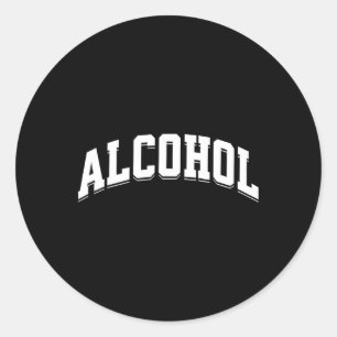 Pegatina Redonda Alcohol Gracioso Bebida Preppy Vino estético de Ce