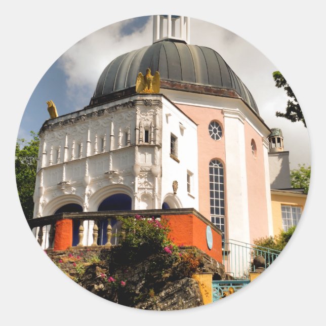 PEGATINA REDONDA ALDEA ITALIANA GALES (Anverso)