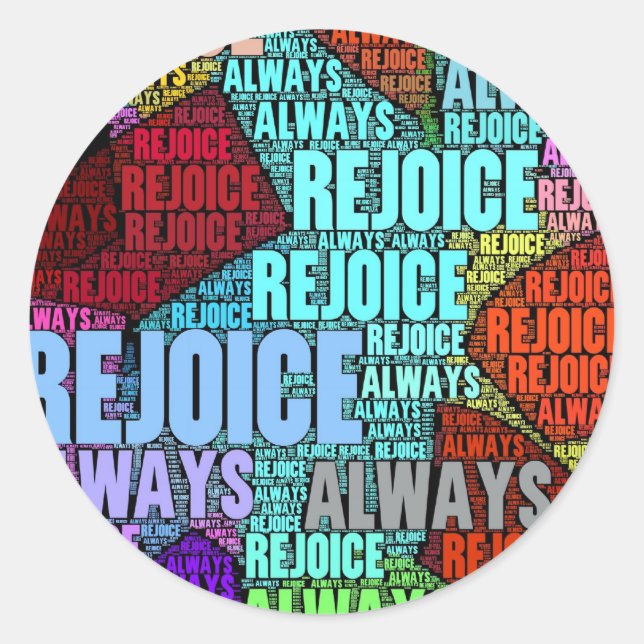 Pegatina Redonda ¡Alégrate! (Anverso)