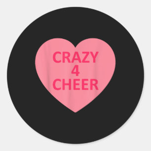 Pegatina Redonda Alegre animador - Candy I Love Heart Valentines