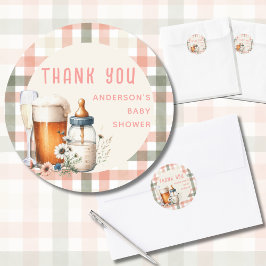 Pegatina Redonda Alegres de COED Bebé Sage Frascos de Engranaje Bre