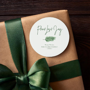 Pegatina Redonda "Alegría de amor por la paz"