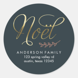 Pegatina Redonda Alegría verde de invierno