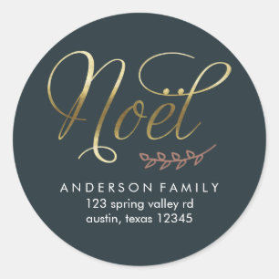 Pegatina Redonda Alegría verde de invierno