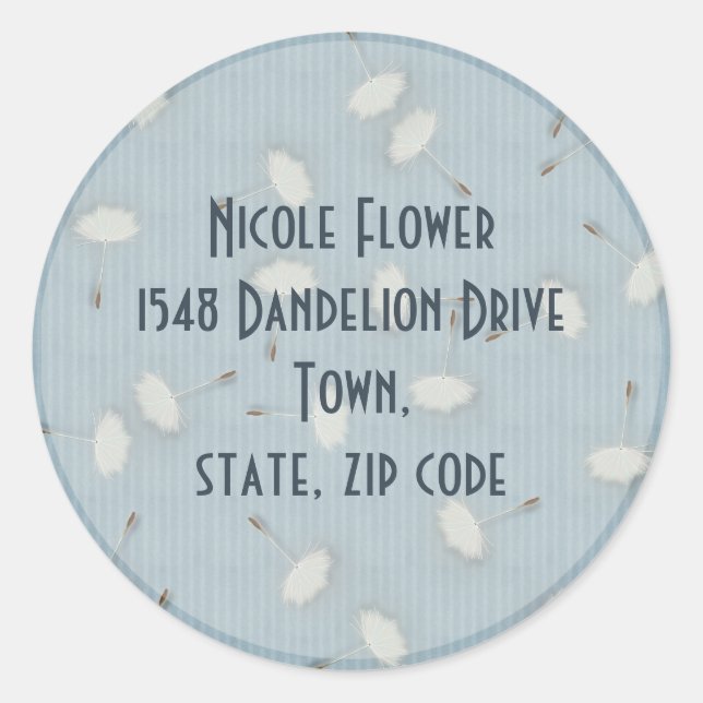 Pegatina Redonda alejarse (Anverso)