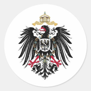 Pegatina Redonda Alemán águila de imperio