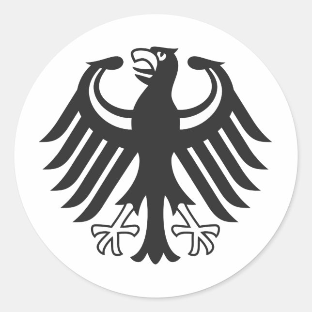 Pegatina Redonda Alemán Bundesadler (Anverso)