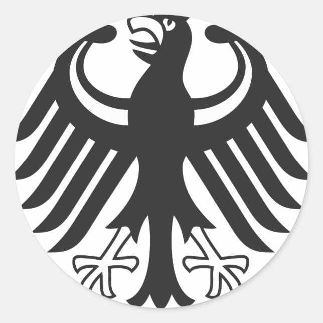 Pegatina Redonda Alemán Bundesadler (Anverso)