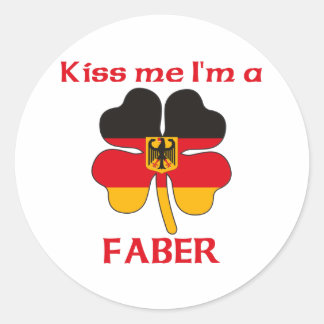 Pegatina Redonda Alemán personalizado me besa yo soy Faber