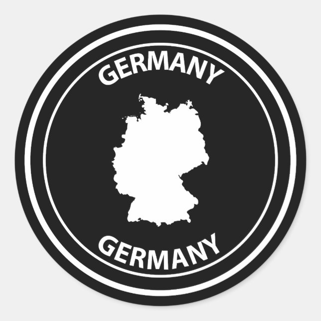 Pegatina Redonda Alemania (Anverso)