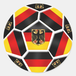 Pegatina Redonda Alemania 2012 Brasil 2014 Bandera alemana Deutschl