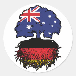 Pegatina Redonda Alemania Australia Australia Australia Australia R