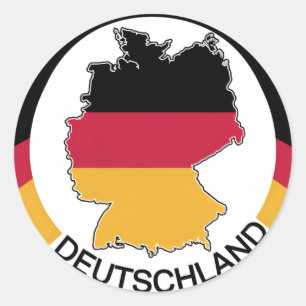 Pegatina Redonda Alemania Deutschland