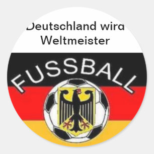 Pegatina Redonda Alemania hace campeón del mundo