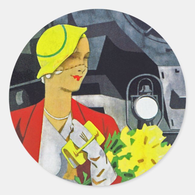 Pegatina Redonda Alemania quiere verte (Anverso)