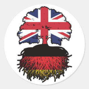 Pegatina Redonda Alemania Reino Unido Reino Unido Reino Unido Reino